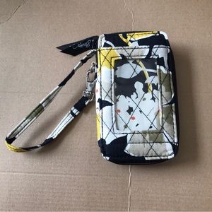 Vera Bradley ID Wristlet Wallet Dogwood Floral Zip Around